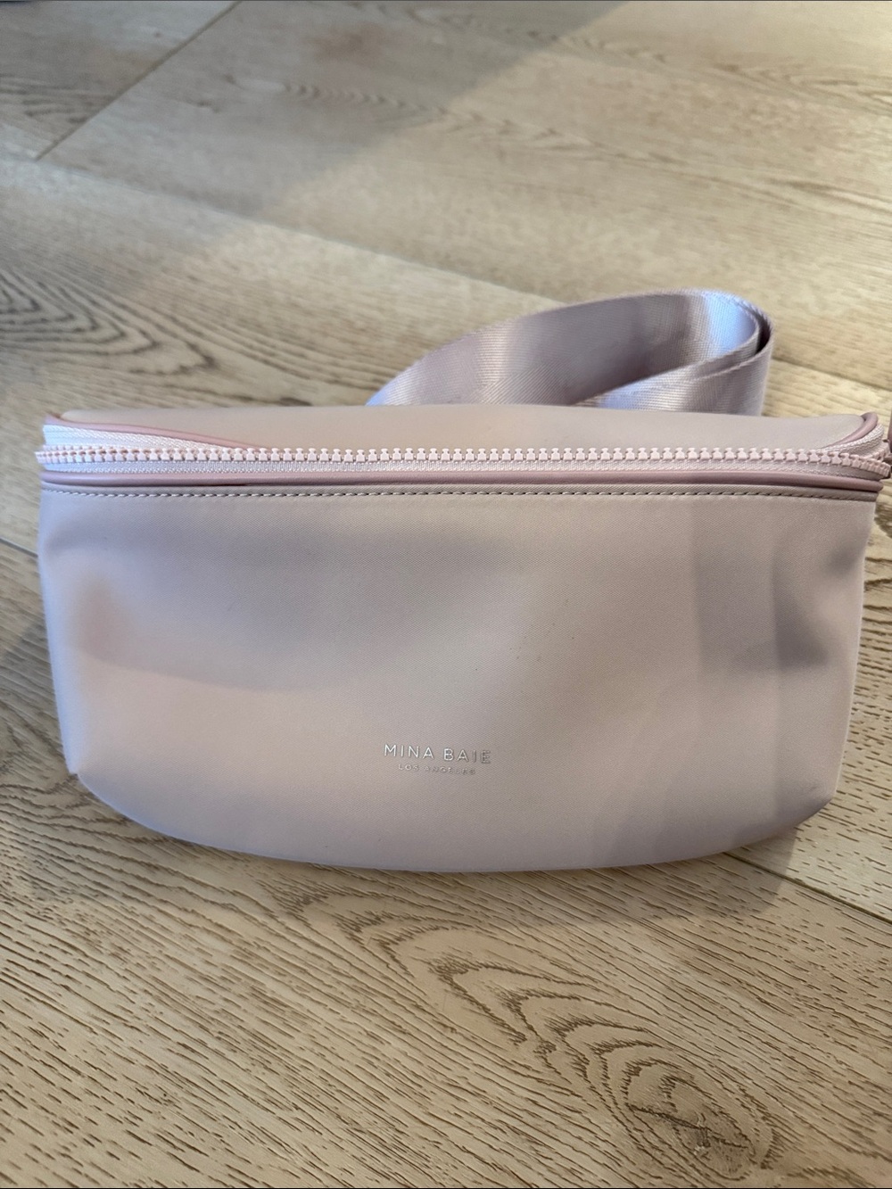 Mina Baie Pale Pink Crossbody Belt Bag